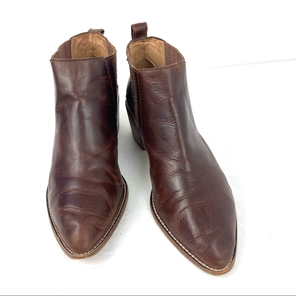Madewell Brown Leather Ankle Boots